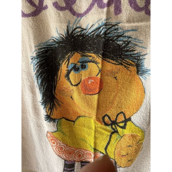 Vintage I Like You Cartoon Character Towel With Orange Swirl Skirt & Striped Soc - Picture 4 of 8